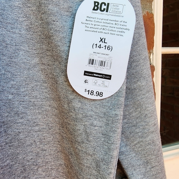 Gray BOYS XL Jersey fabric button down sweafer - Picture 3 of 4